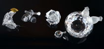 Figuriner, 5 st, glas, Swarovski
