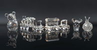 Figuriner, 4 st, glas, Swarovski 