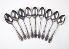 Matskedar, 9 st, silver, ''Haga''.