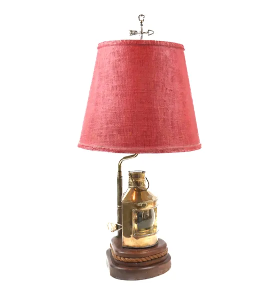 Bordslampa, trä/mässing.