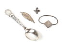 Sked, broscher m.m, 4 delar, silver.