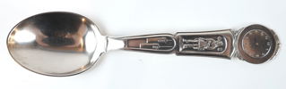 Sked, broscher m.m, 4 delar, silver.