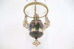 Takfotogenlampa, metall/majolika/glas.