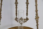 Takfotogenlampa, metall/majolika/glas.