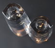 Jan Johansson, ljusstakar, ett par, glas, Orrefors, made in Germany.