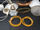 Lampkupor, taklampor m.m, 10 delar, glas/metall.