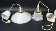 Lampkupor, taklampor m.m, 10 delar, glas/metall.