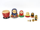Matryoshka, 10 delar, trä Ryssland, komplett, 1960-70 tal.