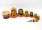 Matryoshka, 12 delar, trä Ryssland, komplett, 1960-70 tal.