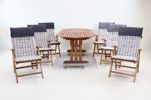 Trädgårdsmöbler, 7 delar, teak/textil, Brafab.