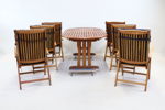 Trädgårdsmöbler, 7 delar, teak/textil, Brafab.