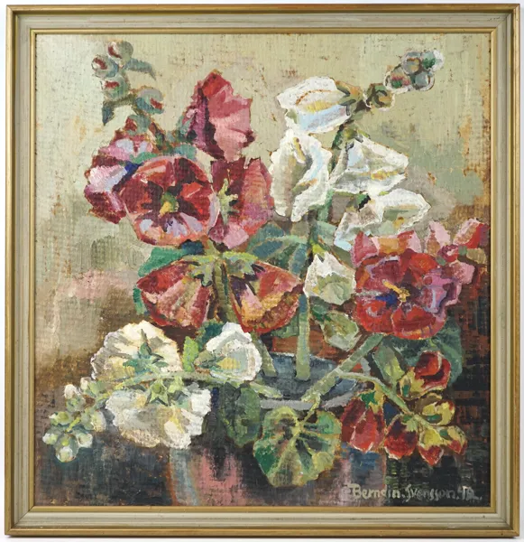 Inga Berndin-Svensson, olja på pannå, signerad, 1942.