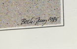Beck & Jung, ''Computer ink plot'', ''Indiangame I'', litografi 24/150, signerad, 1985.