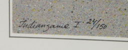 Beck & Jung, ''Computer ink plot'', ''Indiangame I'', litografi 24/150, signerad, 1985.