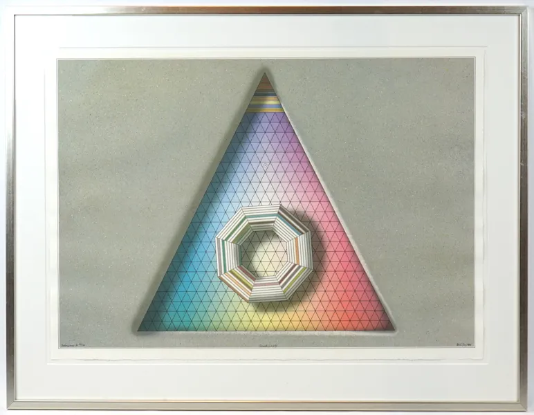 Beck & Jung, ''Computer ink plot'', ''Indiangame III'', litografi 24/139, signerad, 1985.