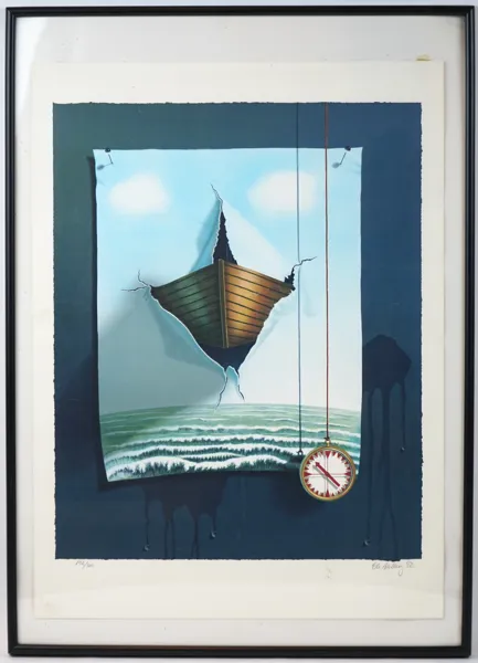Ole Ahlberg, litografi 192/200, signerad, 1992.