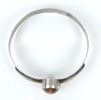 Armring, stel, silver med tigeröga,