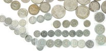 Mynt, ett parti, silver, före 1968.