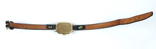 Armbandsur, dam, Eweco, 14 K guld, 17 rubis, incabloc.