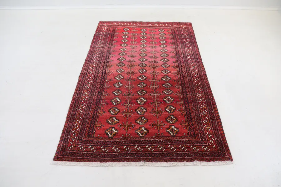 Matta, orientalisk, handknuten, ull.