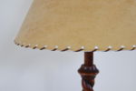 Golvlampa samt bordslampa, 2 st, trä.