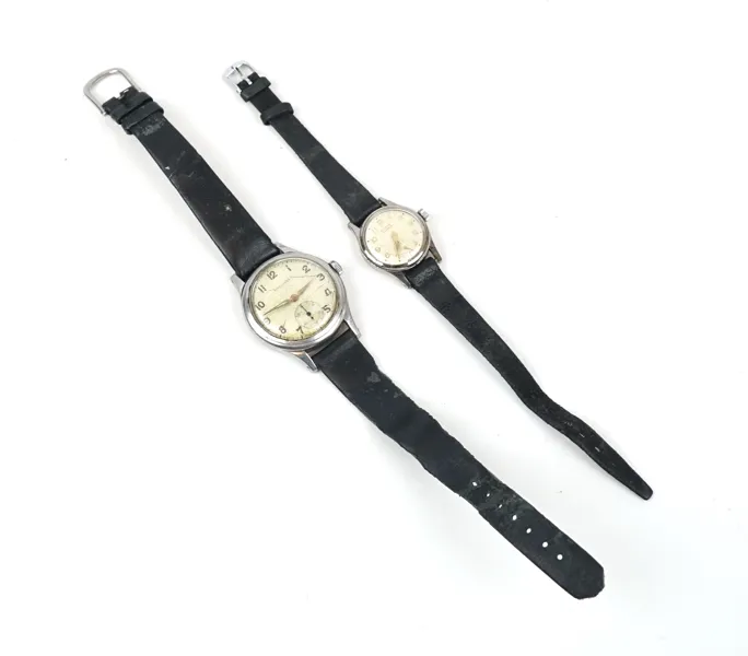 Armbandsur, 2 st, Olma och Longines, manuella, stål.