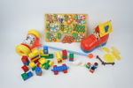 Leksaker, ett parti, plast/metall/trä, bl.a Fisher Price.