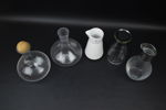 Karaffer, 5 st, glas/keramik/metall, bl.a Georg Jensen.