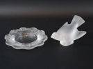 Fat och figurin, glas, Lalique, Frankrike.