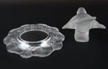 Fat och figurin, glas, Lalique, Frankrike.