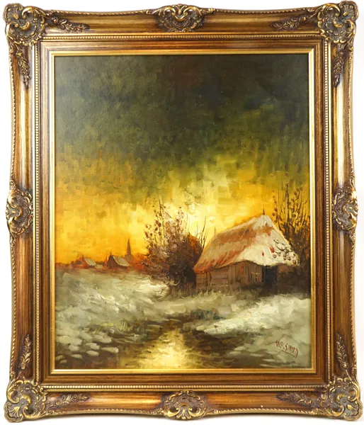 W.F. Smith, England, olja på duk, signerad.