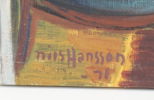 Nils Hansson, olja på duk, signerad, 1971.