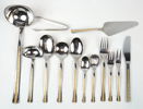 Bestickservis, 69 st, rostfritt stål med 24 K guld inlägg, Solingen, Tyskland.
