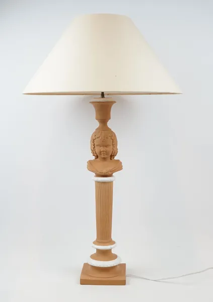 Bordslampa, lergods.