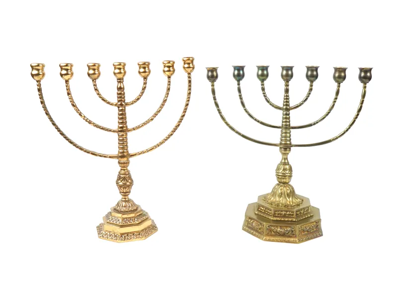 Menorah/ljusstakar, 2 st, malm.