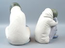 Figuriner, 2 st, eskimåer, porslin, Lladro.