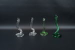 Ormvaser, 4 st, glas, Trelleborgs glasbruk.