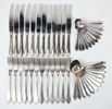 Bestickservis, 48 delar, nysilver, ''Leckö''.