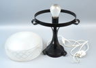 Bordslampa, glas/metall.