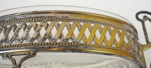 Jardinjär, nysilver/glas.