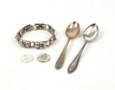 Kaffeskedar m.m, 5 delar, silver.