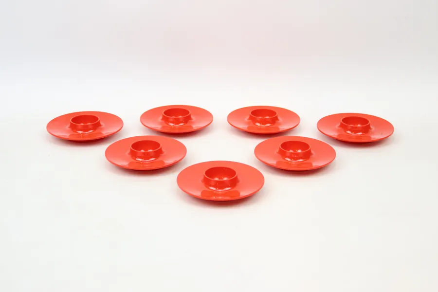 Äggkoppar, 7 st, plast, "U.115", Mepal Dinnerware Style, Rosti, Danmark.