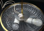Carl Fagerlund, takplafond, glas/mässing, Orrefors, 1950/60-tal.