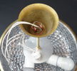 Carl Fagerlund, takplafond, glas/mässing, Orrefors, 1950/60-tal.