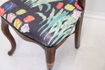 Stolar, ett par, mahogny/textil, klädda med "Tulpaner" av Josef Frank, Svenskt Tenn.