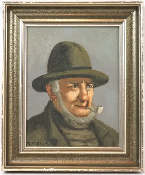 Oidentifierad konstnär, olja på duk, signerad.