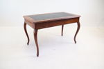 Skrivbord, mahogny/skinn.