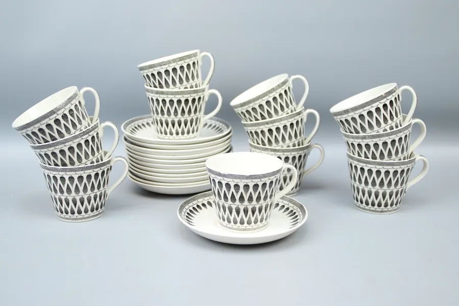 Arthur Percy, kaffeservis, 12 delar, porslin, "Lillemor", Gefle.