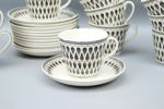 Arthur Percy, kaffeservis, 12 delar, porslin, "Lillemor", Gefle.