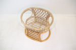 Soffbord, bambu/glas.